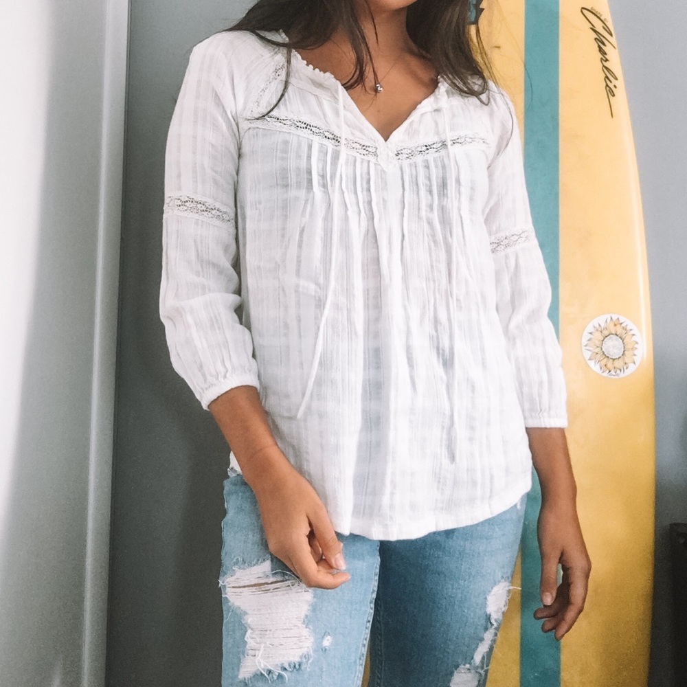 Long Sleeve White Top